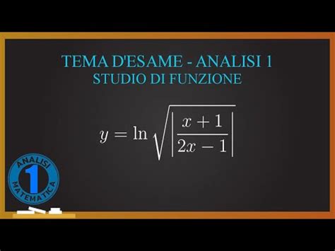 Esercizi D Esame Svolti Analisi Studio Di Funzione Con Logaritmo