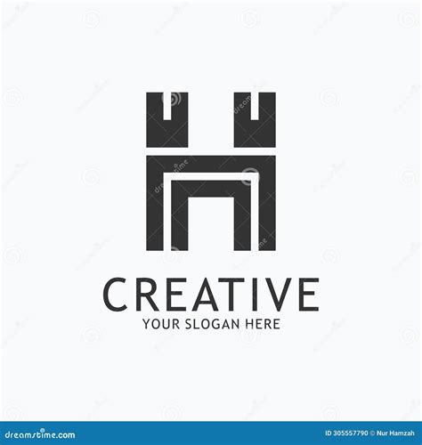 Simple Letter H Logo Design Stock Vector Illustration Of Modern Business 305557790