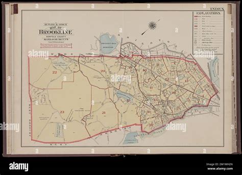 Atlas Of The Town Of Brookline Norfolk County Massachusetts From