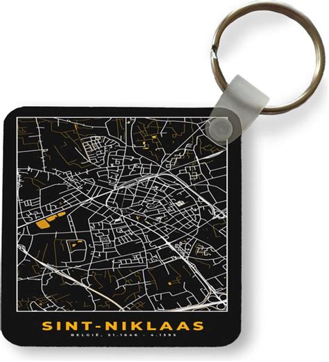 Sleutelhanger Uitdeelcadeautjes Stadskaart Sint Niklaas