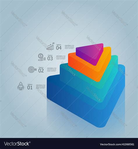 Pyramid Isometric Infographic Presentation Element