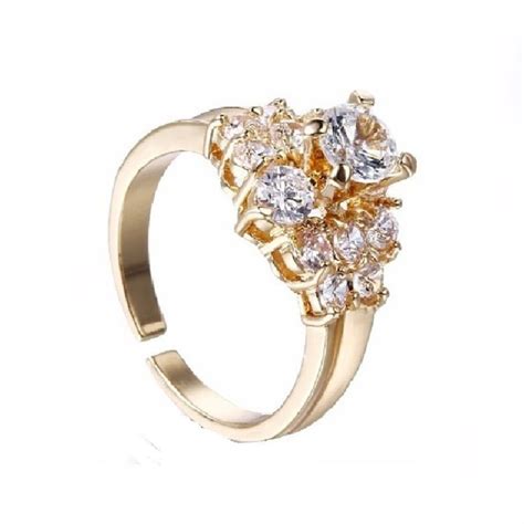 Buy Fabula Jewellery K Gold Plated Floral Cubic Zirconia Cocktail