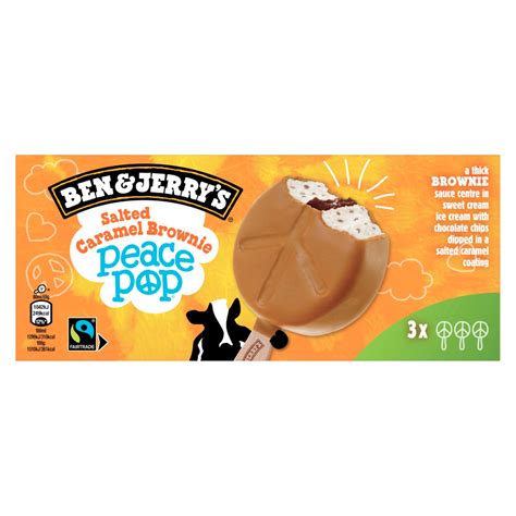 Ben Jerry S Salted Caramel Brownie Peace Pop X Ml Co Op