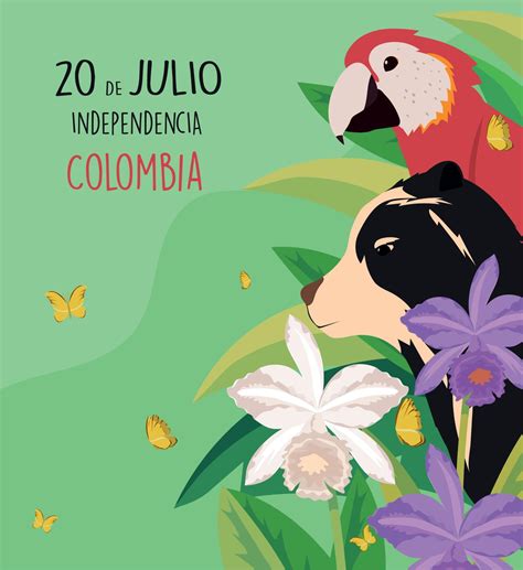 independence of Colombia July 20 10825412 Vector Art at Vecteezy