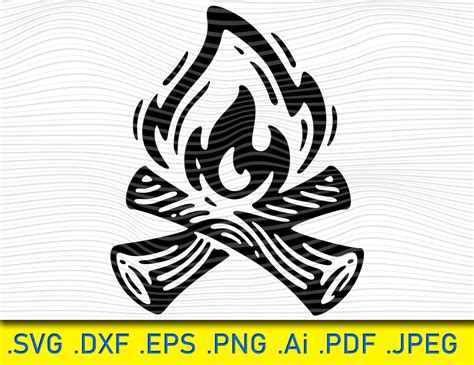 Campfire SVG Bonfire SVG Fire SVG Camping Svg Stake Svg Etsy