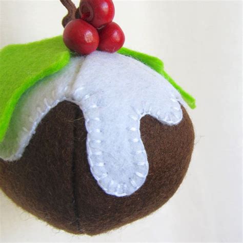 Felt Christmas Pudding Ornament Pdf Sewing Pattern Etsy