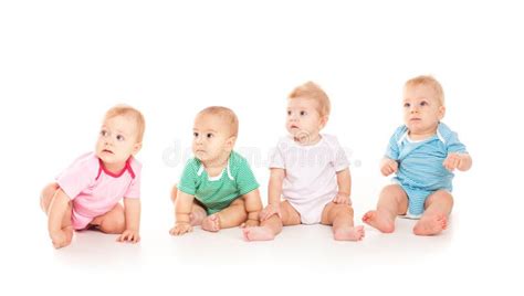 Four Babies Stock Image Image Of Pretty Friendship 87423605