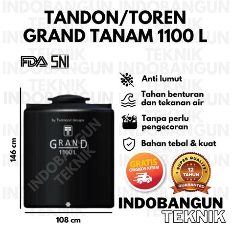 Jual Tandon Air Toren Air Tangki Air Tedmond Grand Pendam Tanam