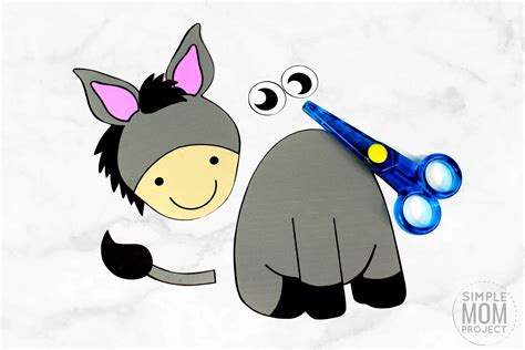 Cut And Paste Donkey Craft With Free Donkey Template Simple Mom Project