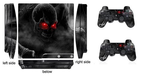 Dark Skull Vinyl Skin Sticker Protector For Sony Ps Slim