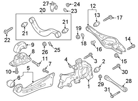 Volkswagen Tiguan Bushing Arm CONTROL AWD Rear SUSPENSION