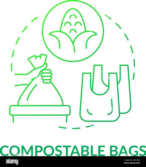 Bags From Compostable Materials Concept Icon Stock Vector Image Art