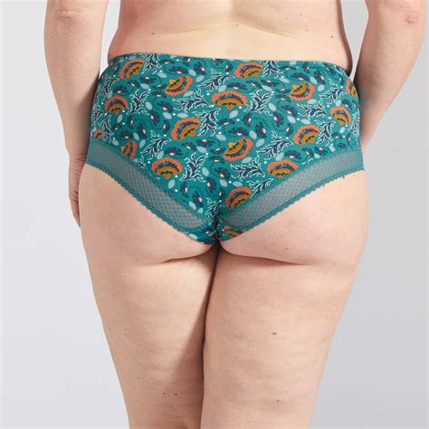 Slipje Van Bedrukt Microvezel Lingerie Du S Au Xxl Blauw Kiabi 10 00€