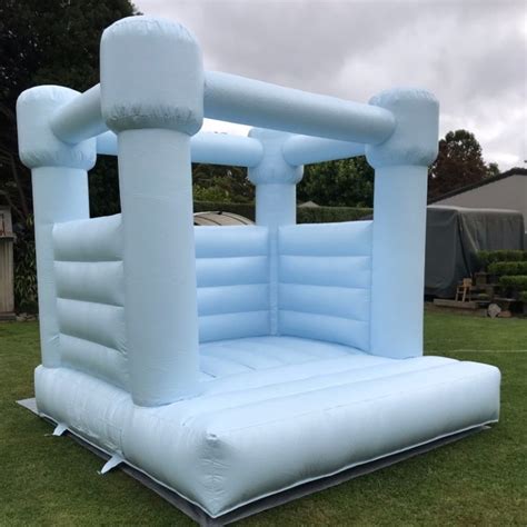 Pastel Blue Jumping Castle Just4fun Party Hire