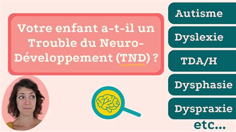 Tnd Rep Rer Et Aider Un Enfant Avec Trouble Du Neuro D Veloppement