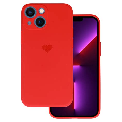 Vennus Silikonové Pouzdro Se Srdcem Pro Iphone 14 Design 1 červené Promobilycz