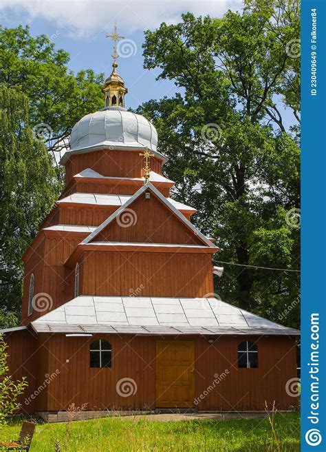 View Of The Ancient Wooden Church Of The Holy Great Martyr Paraskeva In