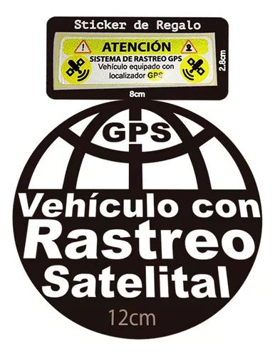 Sticker Para Auto O Camioneta Vehiculo Con Rastreo Satelital Meses