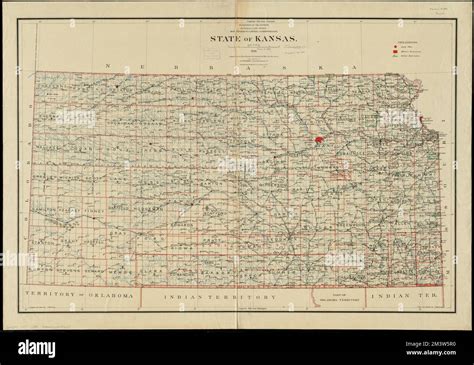 State of Kansas , Public lands, Kansas, Maps, Military reservations ...