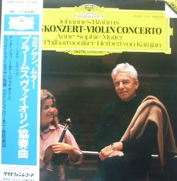 Anne Sophie Mutter Herbert Von Karajan Brahms Violin Concerto LP