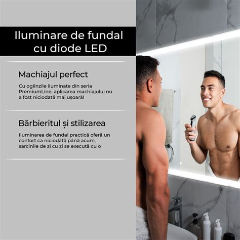 Oglinda Baie Artforma Sticla Model Iluminare Led X Cm Lumina