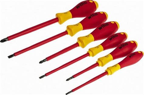 Wiha Piece Phillips Slotted Screwdriver Set Round Shank Insulated