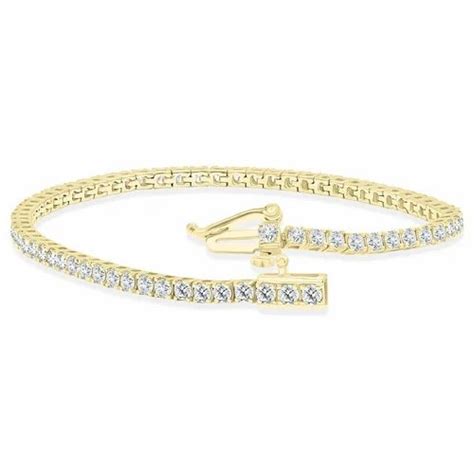 Cvd Round 14k Lab Grown Diamond Tennis Bracelet 4 Carat Size 7 Inch