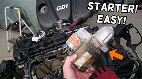 Hyundai Santa Fe Engine Starter Replacement Removal Location Youtube