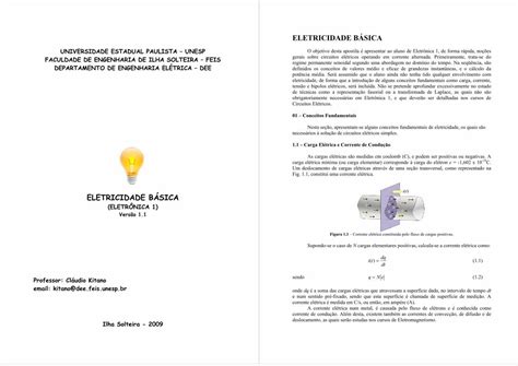 Pdf Apostila Eletricidade B Sica Universidade Estadual Paulista