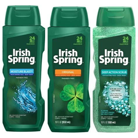 NEW IRISH SPRING Moisture Blast Original Deep Action Scrub Body