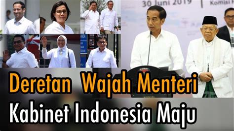 Daftar Lengkap Menteri Kabinet Indonesia Maju Jokowi Ma Ruf