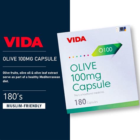 Vida Olive 100mg 180s For Healthy Skin Shopee Malaysia