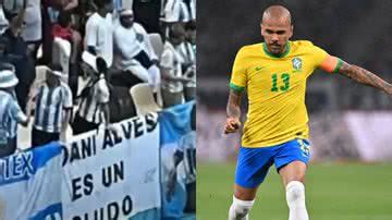 Copa Do Mundo Torcida Da Argentina Leva Faixa Xingando Daniel Alves