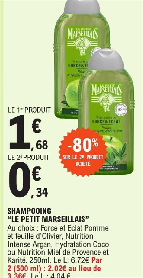 Promo SHAMPOOING LE PETIT MARSEILLAIS Chez E Leclerc