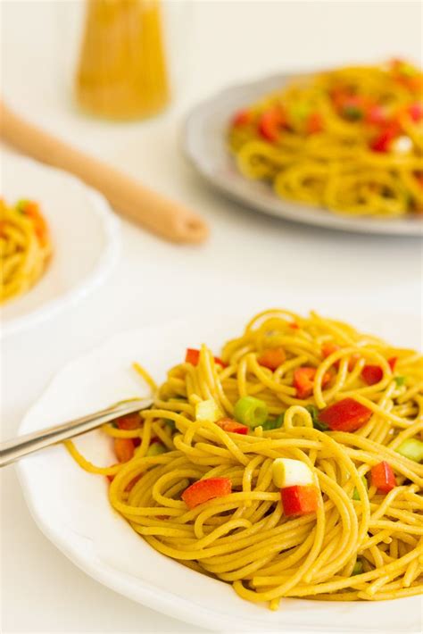 Salatrezepte Spaghetti Salat Mit Curry Fr Hlingszwiebeln Und Paprika