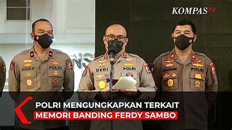 Memori Banding Pemecatan Ferdy Sambo Belum Juga Diterima Polri Sidang