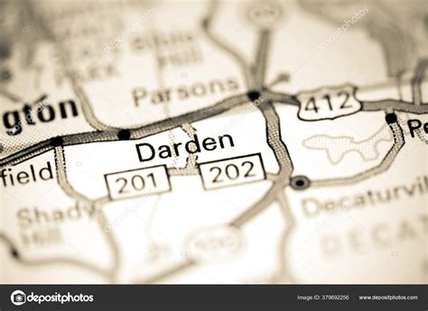 Darden Tennessee Usa Map — Stock Photo © aliceinwonderland2020 #379692256