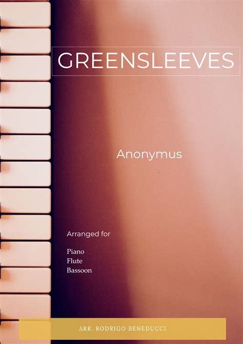 GREENSLEEVES ANONYMUS WIND PIANO TRIO FLUTE BASSOON PIANO Arr