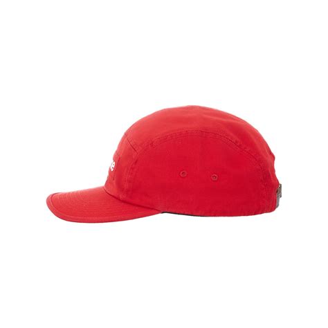 Supreme Washed Chino Twill Camp Cap FW23 RedSupreme Washed Chino