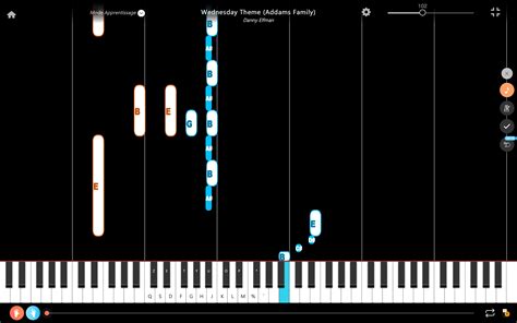 Wednesday Theme Piano Tutorial With Letter Notes La Touche Musicale