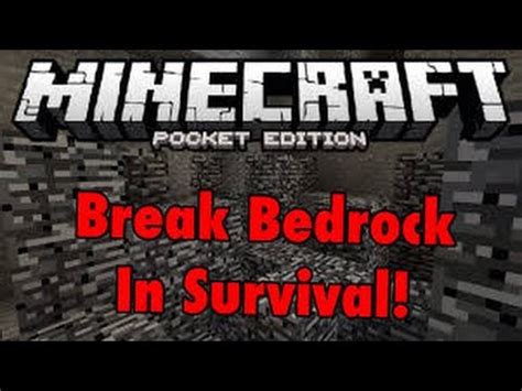 How To Break Bedrock In Survival Mode Minecraft Pocket Edition YouTube