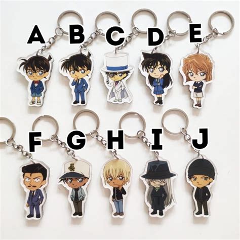 Jual Keychain Anime Detective Conan Conan Shinichi Kaito Ran Ai Mouri