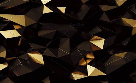 Abstract Gold Metal Geometric Abstract Geometric Pattern Wallpaper