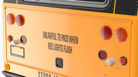 Transit School Bus Exterior Only 3d Model 99 3ds Blend C4d Fbx