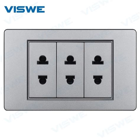 Viswe Superwide Switch And Outlet Gang Gagng Gang Gray Electrical