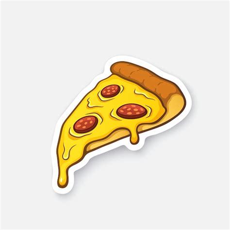 Ilustraci N Vectorial Rebanada De Pizza Con Queso Derretido Y Pepperoni