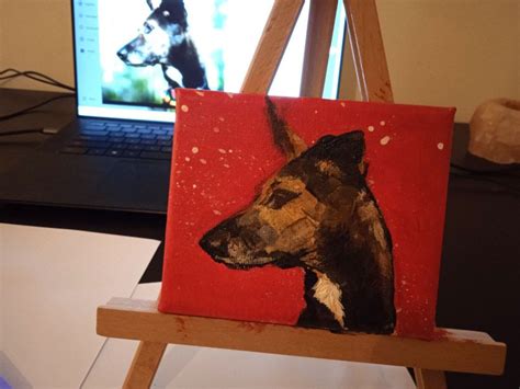 The Christmas Dog Painting | Domestika