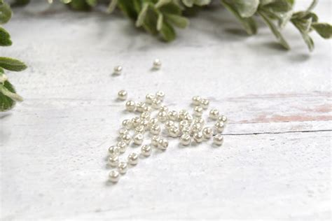 Metallic Snowflake Pearl Beads 4mm 50 Count The Ornament Girls Market