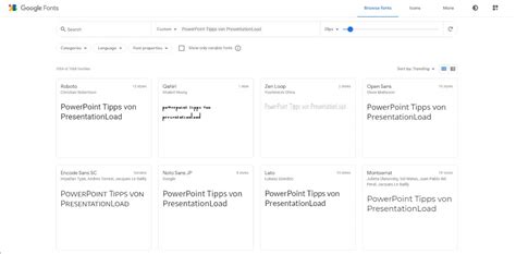 Schriften In Powerpoint Presentationload