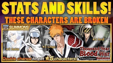 This ICHIGO Is BROKEN Stats And Skills Bleach Brave Souls YouTube